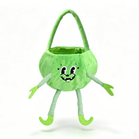Nouvel Arrivage Sac à bonbons en peluche à motif visage de fantôme et de monstre, avec membres 3D et longue poignée, pour la collecte de bonbons, faible MOQ