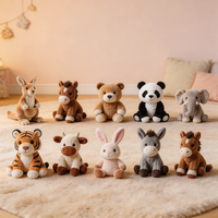Peluches personnalisées de 8 pouces sur le thème des animaux de la forêt, adorables et douces, pour machine à griffes, vente en gros