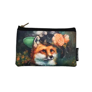 Neopreno impermeable sublimación Animal Fox mujeres Vantage neceser maquillaje bolsa bolso bolsa