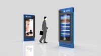 43 55 65 pulgadas autobús pantalla táctil interactiva parada de autobús señalización Digital con caja de luz de publicidad