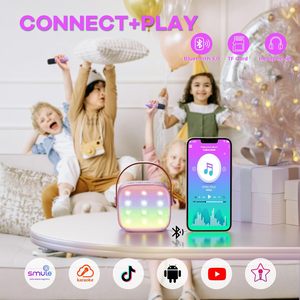 Máquina de <span class=keywords><strong>Karaoke</strong></span> Portátil Mini YLL <span class=keywords><strong>para</strong></span> Niños, 2 Micrófonos Inalámbricos, Material de PVC, <span class=keywords><strong>para</strong></span> Niñas de 3 a 10+ Años, Regalo <span class=keywords><strong>para</strong></span> Fiestas de Cumpleaños de 4 a 12 Años - Product Image 3