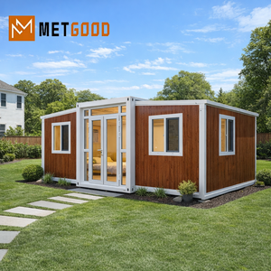 Casa Contenedor Prefabricada Expandible de Lujo de 20 pies x 30 pies, Diseño del Sudeste Asiático, Estructura de Acero Blanco, Revestimiento de Madera, Casa Modular Móvil - Product Image 3