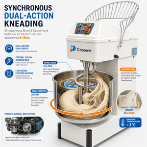 Mélangeur à pâte automatique en acier inoxydable 304, idéal pour le pain, la pizza et les boules <span class=keywords><strong>de</strong></span> pâte, pour un travail simplifié - Product Image 3