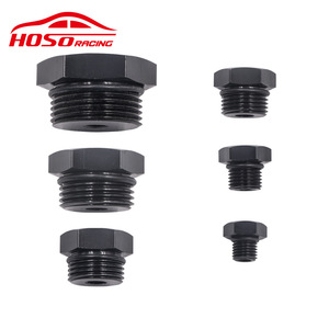 Hoso Racing Fuel Filter <b>Plugs</b> AN4 AN6 AN8 AN10 AN12 External Thread With O-Rings Aluminum Alloy - Product Image 1