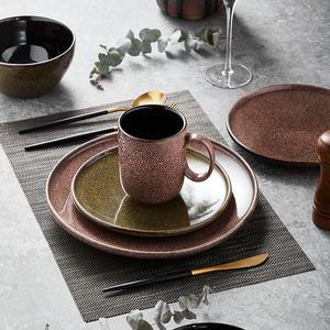 Juego de Platos de Porcelana Rústica PITO, Vajilla de Porcelana, Plato de Cena, Vajilla de Cerámica para Restaurante - Product Image 4