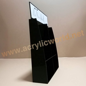 Custom <b>Black</b> Acrylic Nail <b>Polish</b> Display Stand Countertop Beauty Store Display Rack for Nail Products - Product Image 6