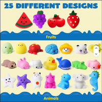 Jouets sensoriels souples personnalisés en slime à presser pour enfants de 5 à 7 ans, adaptés à l'autisme, en EVA, lot aléatoire de 25 pièces