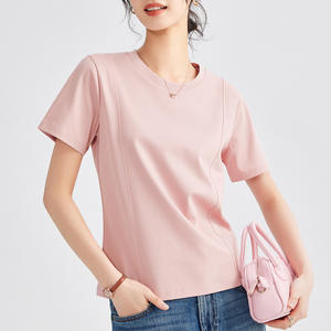 Custom Logo Casual <b>Summer</b> Women's Clothing <b>Ladies</b> Round Neck Loose Short Sleeve <b>T</b>-<b>shirt</b> Wholesale - Product Image 5