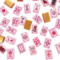 Nouvel ensemble personnalisé de 160 tuiles de mahjong américaines pliables en acrylique, portables, écologiques et durables