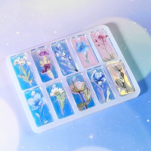 DM1211 прямоугольный брелок для ключей, силиконовая форма, эпоксидная кристаллическая подвеска, брелок для ключей, полимерные литейные формы для поделок, ювелирные изделия - Product Image 3