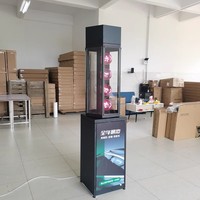 Petit dispositif de mesure de teinture de fenêtre rotative à Six côtés Machine d'essai solaire boîte de lampe chauffante pour verre de voiture