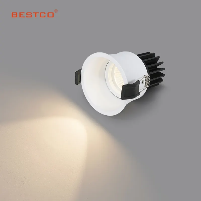 Luminaire contemporain encastré à LED sur rail sans garniture, projecteur monté au plafond, éclairage décoratif anti-éblouissement pour intérieurs modernes 13W