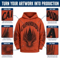 Sweat-shirt à capuche uni pour homme, coupe classique, manches longues, 100% coton, personnalisable avec broderie