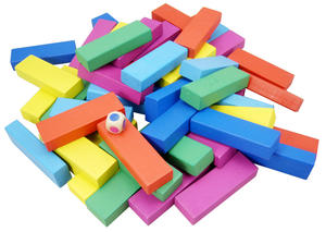 Blocchi di legno impilabili giochi da tavolo giocattoli da costruzione <span class=keywords><strong>intelligenza</strong></span> 48 pezzi puzzle giocattoli Montessori apprendimento smistamento giochi di famiglia - Product Image 3