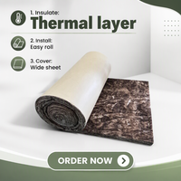 Isolation thermique en fibre de verre marron ASTM E96 d'Amérique du Nord, R21, 6 pouces, rouleau de laine de verre ECO marron avec revêtement en kraft