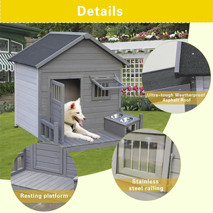 WDF, venta al por mayor, Perrera de madera, diseño moderno, refugio de animales, casa personalizada para mascotas, jaula indestructible, jaula para exteriores, casa para perros - Product Image 3