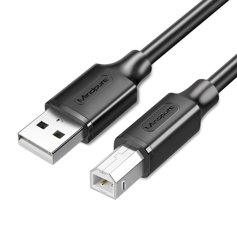 Mindpure ความเร็วสูง usb2.0 USB A ถึง B สายเคเบิลเครื่องพิมพ์ AM/BM สายชาร์จข้อมูลสําหรับเครื่องสแกนเนอร์เครื่องพิมพ์