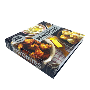 Livre de recettes relié en carton rigide personnalisé, impression offset professionnelle en flexographie couleur, reliure à spirale dissimulée, cuisine - Product Image 1