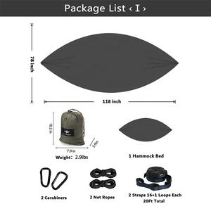 210T Parachute Nylon Extérieur Léger <span class=keywords><strong>Hamac</strong></span> Suspendu Survie Camping <span class=keywords><strong>Hamac</strong></span> avec Pluie Fly <span class=keywords><strong>Tarp</strong></span> <span class=keywords><strong>Moustiquaire</strong></span> - Product Image 2