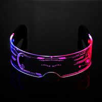 Lunettes LED, lunettes lumineuses, visière LED, lunettes de rave pour hommes, cosplay, festivals, Halloween, bars, clubs, fêtes