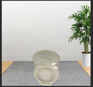 Moderner Runder Gerillter Glas-Couchtisch mit Goldenem Metallrahmen für Wohnzimmermöbel und Heimeinrichtung - Product Image 1