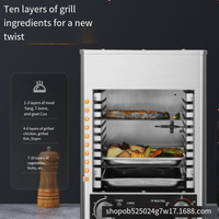 Pioche de boeuf commerciale à ultra-haute température rôti électrique 800 machine à steak température contrôlable acier inoxydable