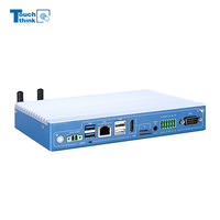 Mini PC industrial Linux con caja de aleación de aluminio sin ventilador, computadora industrial pequeña resistente integrada por fabricante