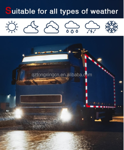 تصنيع المصنع شريط عاكس عالي الوضوح أحمر وأبيض للسلامة للشاحنات وشدة التحذير للسلامة على الطرق - Product Image 2