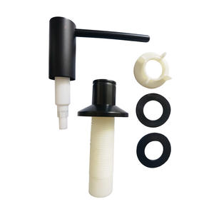 Distributeur de savon noir en cuivre avec pompe manuelle pour évier de cuisine, design minimaliste chromé - Product Image 1