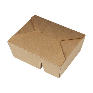 Kraftpapier-Lunchbox Einweg-Verpackungsbox für Außer-Haus-Verkauf Gebratenes Hähnchen/Grillfleisch/Salat/<span class=keywords><strong>Bento</strong></span> Verpackungsbehälter - Product Image 5