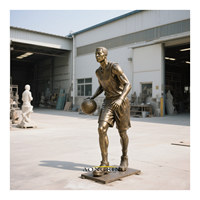 Sculptures en bronze européennes faites à la main de statues de joueurs de rugby et d'athlètes Statues en bronze à vendre