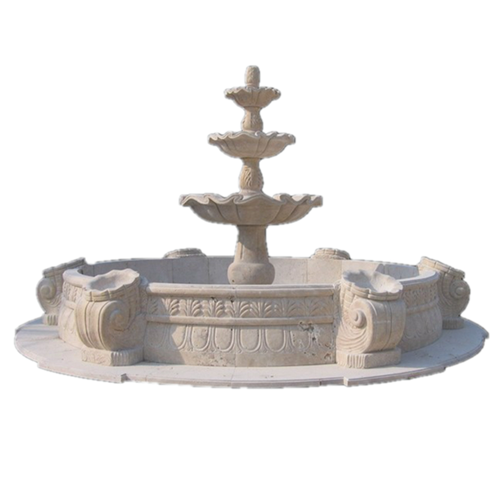 Ручная резьба, большие наружные водные фонтаны/мраморный фонтан