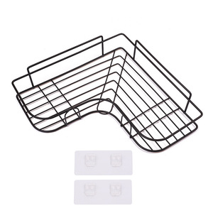 1Pc Iron Bathroom <b>Shelf</b> Shower Caddy <b>Wall</b> <b>Mount</b> Shampoo Storage <b>Shelves</b> with Suction Cup Kitchen Organizer Bathroom Accessories - Product Image 4