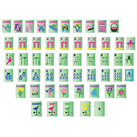 Jeu de Mahjong américain Garden Glow Matcha Pearl en acrylique monocouche gravé sur mesure pour divertissement intérieur