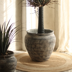 <span class=keywords><strong>Pot</strong></span> de fleurs décoratif de jardin <span class=keywords><strong>en</strong></span> <span class=keywords><strong>terre</strong></span> <span class=keywords><strong>cuite</strong></span>, pots <span class=keywords><strong>en</strong></span> céramique noirs de grande taille de style nordique - Product Image 2