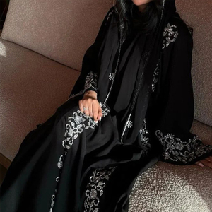 Abaya Dubai 2025 <span class=keywords><strong>Elegante</strong></span> e Lussuosa con Perline, Maniche Lunghe, <span class=keywords><strong>Vestito</strong></span> da Sera per Eid, Abito da <span class=keywords><strong>Donna</strong></span> - Product Image 5