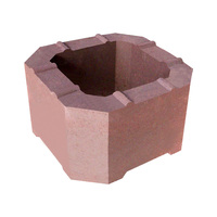 Briques réfractaires cylindriques en corindon chromé pour la découpe et la soudure, haute résistance à l'usure pour les murs de régénérateur de fours à verre
