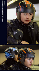 <span class=keywords><strong>Casque</strong></span> de <span class=keywords><strong>moto</strong></span> avec visière en ABS, rond à motif de requin noir 3/4 pour voiture électrique - Product Image 6