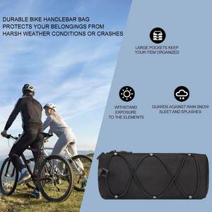 Bolsa de Manillar Delantera para Bicicleta, Resistente, de Nailon 600D, 2.5L, Impermeable, de Alta Calidad, para Ciclismo al Aire Libre, Color Negro/Verde, a la Moda - Product Image 4