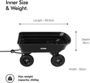 مقطورة من العربة مع عربة مساعدة إطار معدني - Product Image 3