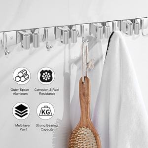 Soporte de pared <span class=keywords><strong>para</strong></span> fregona y escoba, organizador de pared, organización de almacenamiento <span class=keywords><strong>para</strong></span> cocina, lavandería, 2 paquetes - Product Image 5