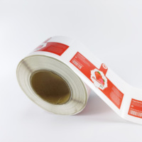 Stiker Transparan Kustom Tahan Air Perekat Khusus Label PET Stiker Transparan Kustom Dengan Logo Label Makanan
