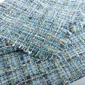 100% पॉलिएस्टर ट्वीड कपड़े चैनल-शैली प्लेड कपड़े के लिए लक्जरी जैकेट - Product Image 5