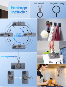 Từ Điện Thoại Di Động Nhẫn Chủ Tương Thích Cho Iphone 12 13 14 Series Cho Magsafe Di Động Có Thể Tháo Rời Điện Thoại Grip Chân Đế - Product Image 3
