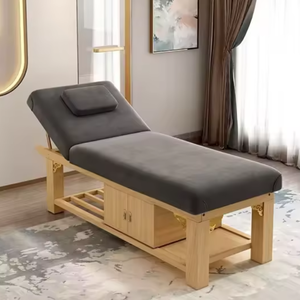 Lit de massage haut de gamme en bois massif avec fonctionnalités de massage multifonctionnel et de thérapie de réglage osseux de médecine traditionnelle chinoise - Product Image 1