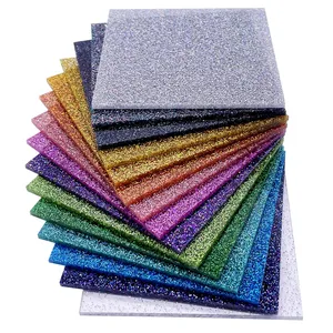 Best Selling Colorful PMMA Heat Resistant Plastic Glitter Acrylic Sheet For Decoration Crafts Furniture Advertising Handbag