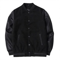 Fabricants de vestes Letterman OEM, vente en gros de vestes universitaires brodées avec appliques en chenille, vestes en cuir vintage personnalisées pour l'hiver