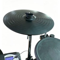 11-inch Double-zone Semi-enclosed Rubber Electronic Drum Cymbals Are Compatible with Various Brands.