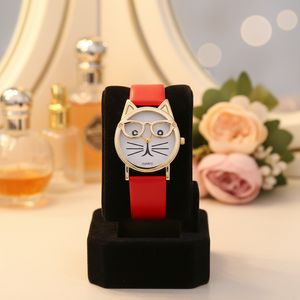Reloj Infantil <span class=keywords><strong>de</strong></span> Lujo con Diseño <span class=keywords><strong>de</strong></span> Gato, Bonito Reloj <span class=keywords><strong>de</strong></span> Cuarzo con Correa <span class=keywords><strong>de</strong></span> Cuero para Niñas, Regalo <span class=keywords><strong>de</strong></span> Moda con Diseño Nuevo - Product Image 6