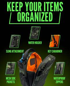 Bolsa de Gimnasio Resistente y Ligera de Tela Oxford con Cierre Magnético, Porta Botella de Agua de 40-50 oz, Correa para Toalla, Portátil - Product Image 4